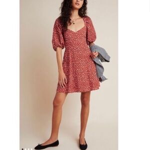 ANTHROPOLOGIE Brand: The Odell’s Ariel Puff Sleeve‎ Mini Dress
